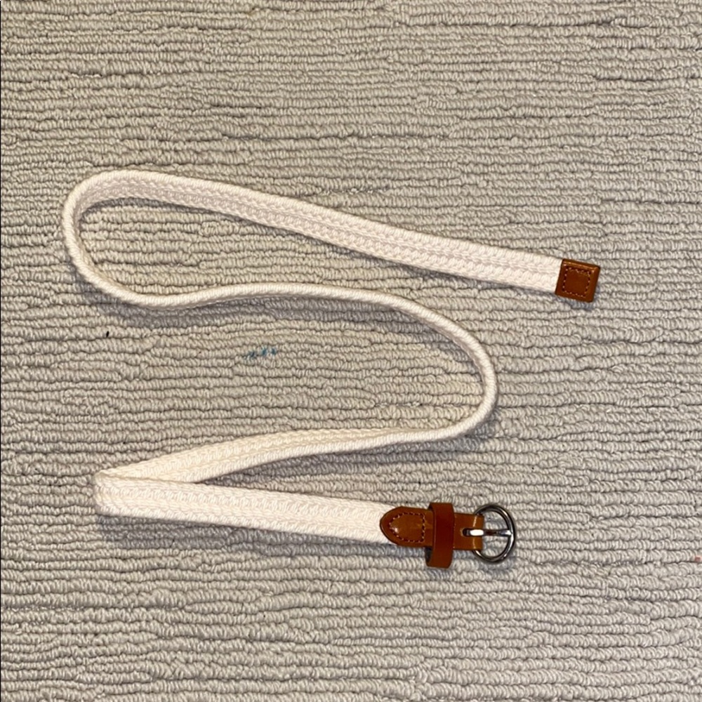 Cream Braided Belt